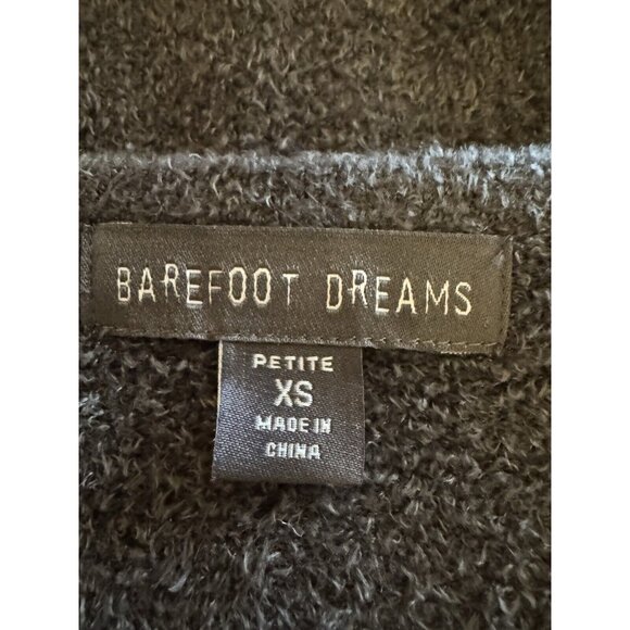Barefoot Dreams XS Petite CozyChic Lite V Neck Dark Gray Sweater Top NEW $118 - Picture 9 of 13
